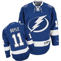 Brian Boyle Reebok Tampa Bay Lightning Authentic Royal Blue Home NHL Jersey