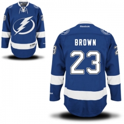 J.T. Brown Reebok Tampa Bay Lightning Authentic Royal Blue Home Jersey