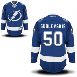 Kristers Gudlevskis Youth Reebok Tampa Bay Lightning Authentic Royal Blue Home Jersey