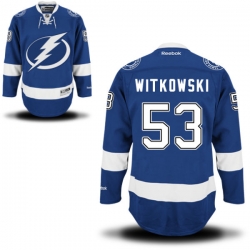 Luke Witkowski Youth Reebok Tampa Bay Lightning Premier Royal Blue Home Jersey