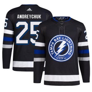 Dave Andreychuk Men's Adidas Tampa Bay Lightning Authentic Black Alternate Primegreen Jersey