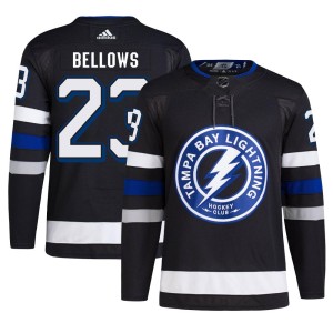 Brian Bellows Men's Adidas Tampa Bay Lightning Authentic Black Alternate Primegreen Jersey