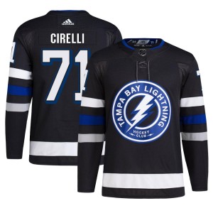 Anthony Cirelli Men's Adidas Tampa Bay Lightning Authentic Black Alternate Primegreen Jersey