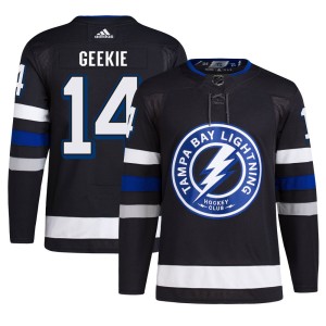 Conor Geekie Men's Adidas Tampa Bay Lightning Authentic Black Alternate Primegreen Jersey