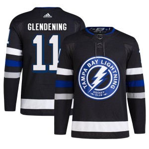 Luke Glendening Men's Adidas Tampa Bay Lightning Authentic Black Alternate Primegreen Jersey