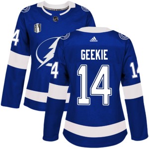 Conor Geekie Women's Adidas Tampa Bay Lightning Authentic Blue Home 2022 Stanley Cup Final Jersey