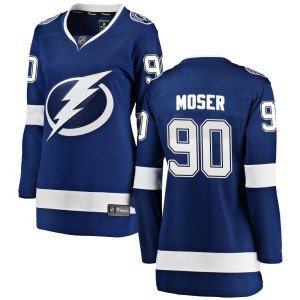 Janis Moser Women's Fanatics Branded Tampa Bay Lightning Breakaway Blue Home Jersey