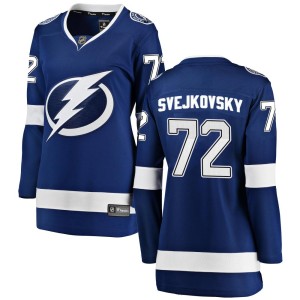 Lukas Svejkovsky Women's Fanatics Branded Tampa Bay Lightning Breakaway Blue Home Jersey