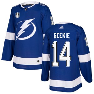 Conor Geekie Men's Adidas Tampa Bay Lightning Authentic Blue Home 2022 Stanley Cup Final Jersey