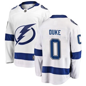 Dylan Duke Men's Fanatics Branded Tampa Bay Lightning Breakaway White Away Jersey