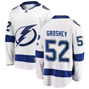 Maxim Groshev Men's Fanatics Branded Tampa Bay Lightning Breakaway White Away Jersey