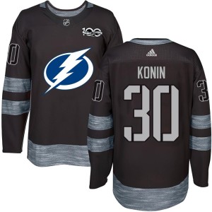 Kyle Konin Youth Tampa Bay Lightning Authentic Black 1917-2017 100th Anniversary Jersey