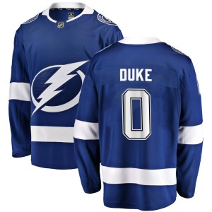 Dylan Duke Men's Fanatics Branded Tampa Bay Lightning Breakaway Blue Home Jersey