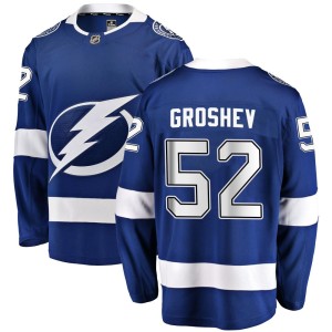 Maxim Groshev Men's Fanatics Branded Tampa Bay Lightning Breakaway Blue Home Jersey