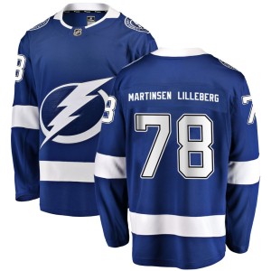 Emil Lilleberg Men's Fanatics Branded Tampa Bay Lightning Breakaway Blue Home Jersey