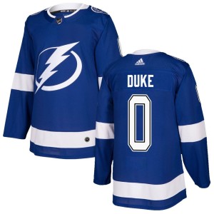 Dylan Duke Men's Adidas Tampa Bay Lightning Authentic Blue Home Jersey