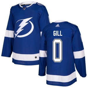 Dyllan Gill Men's Adidas Tampa Bay Lightning Authentic Blue Home Jersey