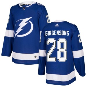 Zemgus Girgensons Men's Adidas Tampa Bay Lightning Authentic Blue Home Jersey