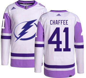 Mitchell Chaffee Youth Adidas Tampa Bay Lightning Authentic Hockey Fights Cancer Jersey