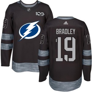 Brian Bradley Men's Tampa Bay Lightning Authentic Black 1917-2017 100th Anniversary Jersey