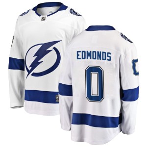 Lucas Edmonds Youth Fanatics Branded Tampa Bay Lightning Breakaway White Away Jersey