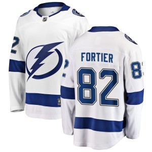 Gabriel Fortier Youth Fanatics Branded Tampa Bay Lightning Breakaway White Away Jersey