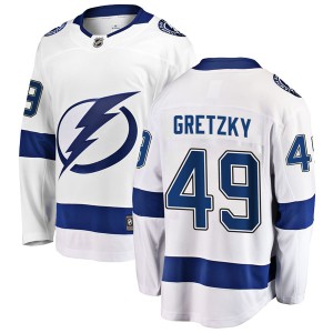 Brent Gretzky Youth Fanatics Branded Tampa Bay Lightning Breakaway White Away Jersey