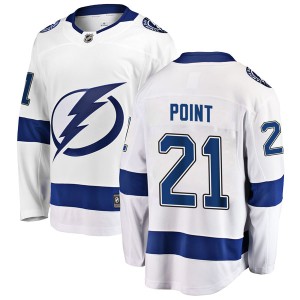 Brayden Point Youth Fanatics Branded Tampa Bay Lightning Breakaway White Away Jersey