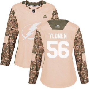 Jesse Ylonen Women's Adidas Tampa Bay Lightning Authentic Camo Veterans Day Practice Jersey