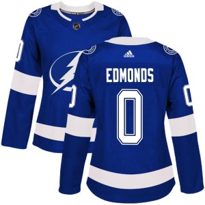 Lucas Edmonds Women's Adidas Tampa Bay Lightning Authentic Blue Home Jersey