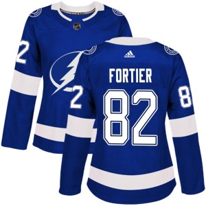 Gabriel Fortier Women's Adidas Tampa Bay Lightning Authentic Blue Home Jersey