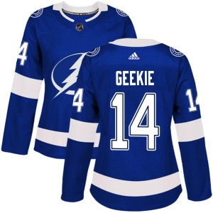 Conor Geekie Women's Adidas Tampa Bay Lightning Authentic Blue Home Jersey