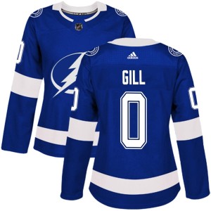 Dyllan Gill Women's Adidas Tampa Bay Lightning Authentic Blue Home Jersey