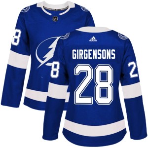 Zemgus Girgensons Women's Adidas Tampa Bay Lightning Authentic Blue Home Jersey