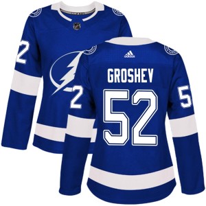 Maxim Groshev Women's Adidas Tampa Bay Lightning Authentic Blue Home Jersey