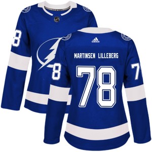 Emil Lilleberg Women's Adidas Tampa Bay Lightning Authentic Blue Home Jersey