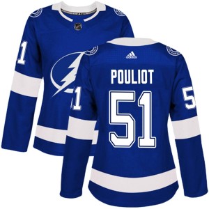 Derrick Pouliot Women's Adidas Tampa Bay Lightning Authentic Blue Home Jersey