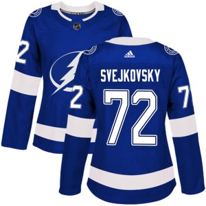 Lukas Svejkovsky Women's Adidas Tampa Bay Lightning Authentic Blue Home Jersey