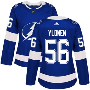 Jesse Ylonen Women's Adidas Tampa Bay Lightning Authentic Blue Home Jersey