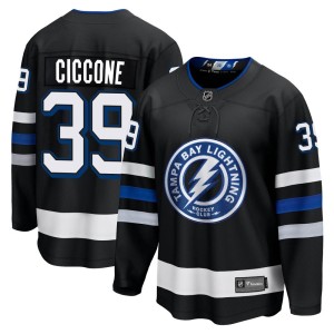 Enrico Ciccone Men's Fanatics Branded Tampa Bay Lightning Premier Black Breakaway Alternate Jersey