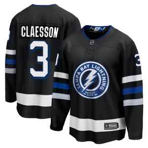 Fredrik Claesson Men's Fanatics Branded Tampa Bay Lightning Premier Black Breakaway Alternate Jersey