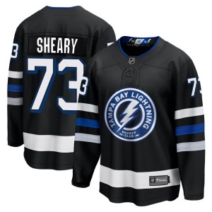 Conor Sheary Men's Fanatics Branded Tampa Bay Lightning Premier Black Breakaway Alternate Jersey