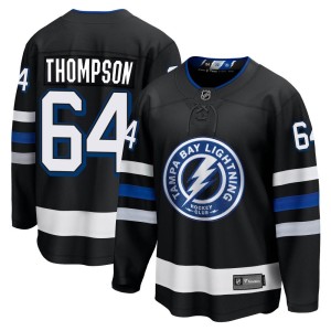 Jack Thompson Men's Fanatics Branded Tampa Bay Lightning Premier Black Breakaway Alternate Jersey