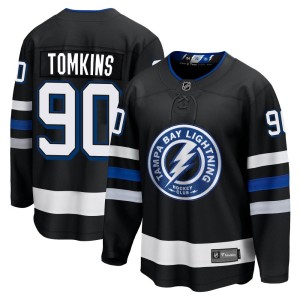 Matt Tomkins Men's Fanatics Branded Tampa Bay Lightning Premier Black Breakaway Alternate Jersey