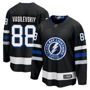 Andrei Vasilevskiy Men's Fanatics Branded Tampa Bay Lightning Premier Black Breakaway Alternate Jersey