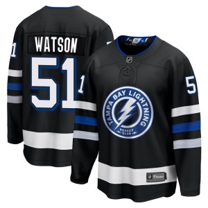 Austin Watson Men's Fanatics Branded Tampa Bay Lightning Premier Black Breakaway Alternate Jersey