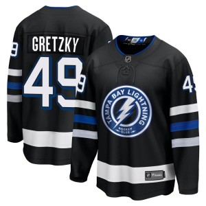 Brent Gretzky Youth Fanatics Branded Tampa Bay Lightning Premier Black Breakaway Alternate Jersey