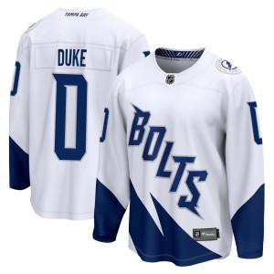 Dylan Duke Men's Fanatics Branded Tampa Bay Lightning Breakaway White 2022 Stadium Series Jersey