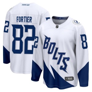 Gabriel Fortier Men's Fanatics Branded Tampa Bay Lightning Breakaway White 2022 Stadium Series Jersey