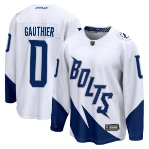 Ethan Gauthier Men's Fanatics Branded Tampa Bay Lightning Breakaway White 2022 Stadium Series Jersey